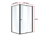 Semi Frameless Shower Screen (114~122)x 195cm & (98~101)x195cm Side AS/NZS Glass