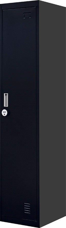 4-Digit Combination Lock One-Door Office Gym Shed Clothing Locker Cabinet Black