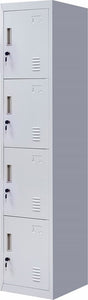 Standard Lock 4 Door Locker for Office Gym Grey