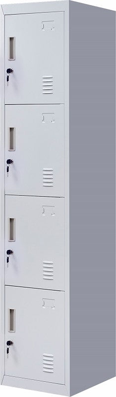 Standard Lock 4 Door Locker for Office Gym Grey