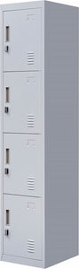 Padlock-operated lock 4 Door Locker for Office Gym Grey