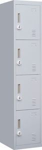 3-digit Combination Lock 4 Door Locker for Office Gym Grey