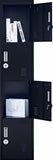 4-digit Combination Lock 4 Door Locker for Office Gym Black