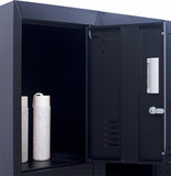 Standard locks 12 Door Locker for Office Gym - Black