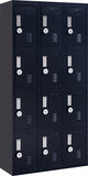 4-digit Combination Lock 12 Door Locker for  Office Gym - Light Grey