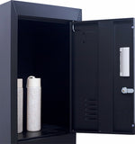 Standard Lock 6-Door Locker for Office Gym Shed School Home Storage Black