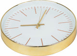 Modern Wall Clock Silent Non-Ticking Quartz Battery Operated Round Gold