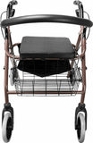 Rollator Walker Walking Frame With Wheels Zimmer Mobility Aids Seat Coffee and Black