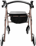 Rollator Walker Walking Frame With Wheels Zimmer Mobility Aids Seat Coffee and Black