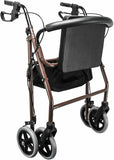 Rollator Walker Walking Frame With Wheels Zimmer Mobility Aids Seat Coffee and Black