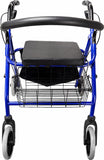 Rollator Walker Walking Frame With Wheels Zimmer Mobility Aids Seat Blue