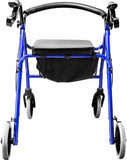 Rollator Walker Walking Frame With Wheels Zimmer Mobility Aids Seat Blue