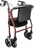 Rollator Walker Walking Frame With Wheels Zimmer Mobility Aids Seat Red