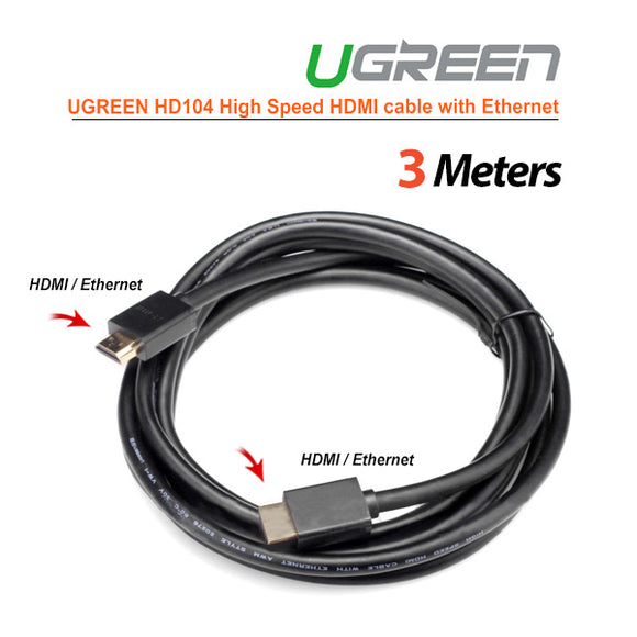 UGREEN Full Copper High Speed HDMI Cable with Ethernet 3M (10108)