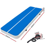 Everfit 6X2M Inflatable Air Track Mat 20CM Thick with Pump Tumbling Gymnastics Blue