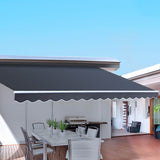 Instahut Retractable Outdoor Arm Awning 2 x 1.5M - Grey