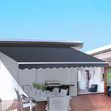 Instahut Retractable Outdoor Arm Awning 3 x 2.5M - Grey