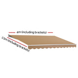 Instahut 4M x 2.5M Outdoor Folding Arm Awning - Beige