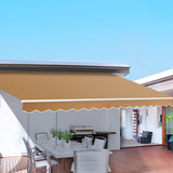 Instahut 4M x 3M Outdoor Folding Arm Awning - Beige