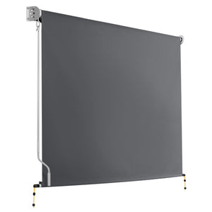 Instahut 2.1m x 2.5m Retractable Roll Down Awning - Grey