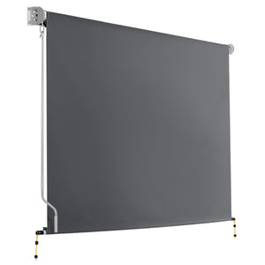 Instahut 2.4m x 2.5m Retractable Roll Down Awning - Grey