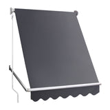 Instahut 1.5m x 2.1m Retractable Fixed Pivot Arm Awning - Grey