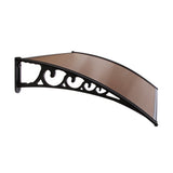 Instahut Window Door Awning Door Canopy Patio UV Sun Shield BROWN 1mx4m DIY