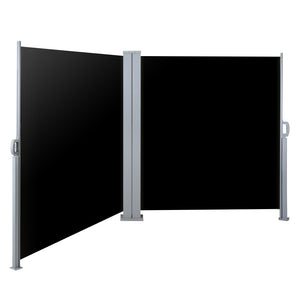 Instahut 1.8X6M Retractable Side Awning Garden Patio Shade Screen Panel Black