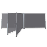 Instahut 1.8X6M Retractable Side Awning Garden Patio Shade Screen Panel Grey