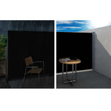 Set of 2 Instahut Side Awning Sun Shade Outdoor Blinds Retractable Screen 1.8X3M BK