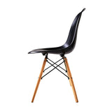 Artiss Set of 4 Retro Beech Wood Dining Chair - Black