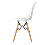 Artiss Set of 2 Retro Beech Wood Dining Chair - White