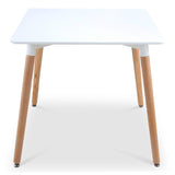 Artiss Dining Table 4 Seater Square Replica DSW Cafe Kitchen White 80cm