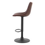 Artiss Set of 2 Bar Stools Gas Lift PU Leather- Brown