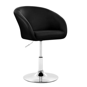 Artiss Bar Stool Gas Lift PU Leather - Black with Chrome