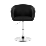 Artiss Bar Stool Gas Lift PU Leather - Black with Chrome