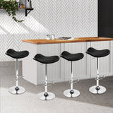 Artiss Set of 4 Swivel Bar Stools - Black