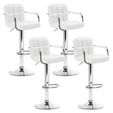 Artiss Set of 4 Bar Stools Gas lift Swivel - Steel and White