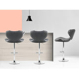 Artiss Set of 4 PU Leather Bar Stools - Grey