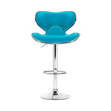 Artiss Set of 2 PU Leather Bar Stools - Teal Blue