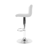 Artiss Set of 4 Line Style PU Leather Bar Stools - White