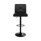 Artiss Set of 4 Bar Stools PU Leather Criss Cross Style - Black and Chrome