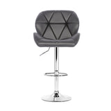 Artiss Set of 2 Kitchen Bar Stools - Grey and Chrome