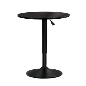 Artiss Adjustable Bar Table Gas Lift Wood Metal - Black