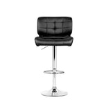 Artiss Set of 4 PU Leather Gas Lift Bar Stools - Black and Chrome