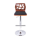 Artiss Set of 2 Wooden Gas Lift Bar Stools - Black and Wood