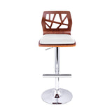 Artiss Set of 2 Wooden Gas Lift Bar Stools - White and Wood