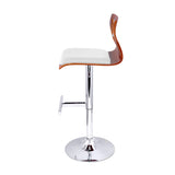 Artiss Set of 4 Wooden Gas Lift Bar Stools - White and Wood