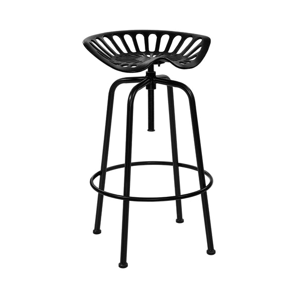 Artiss Bar Stool Retro Industrial Style Iron - Black