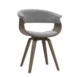 Artiss Dining chairs Bentwood Chair Kitchen Velvet Fabric Timber Wood Retro Grey